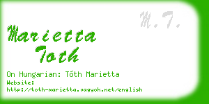 marietta toth business card